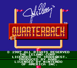 John Elway's Quarterback title screenshot